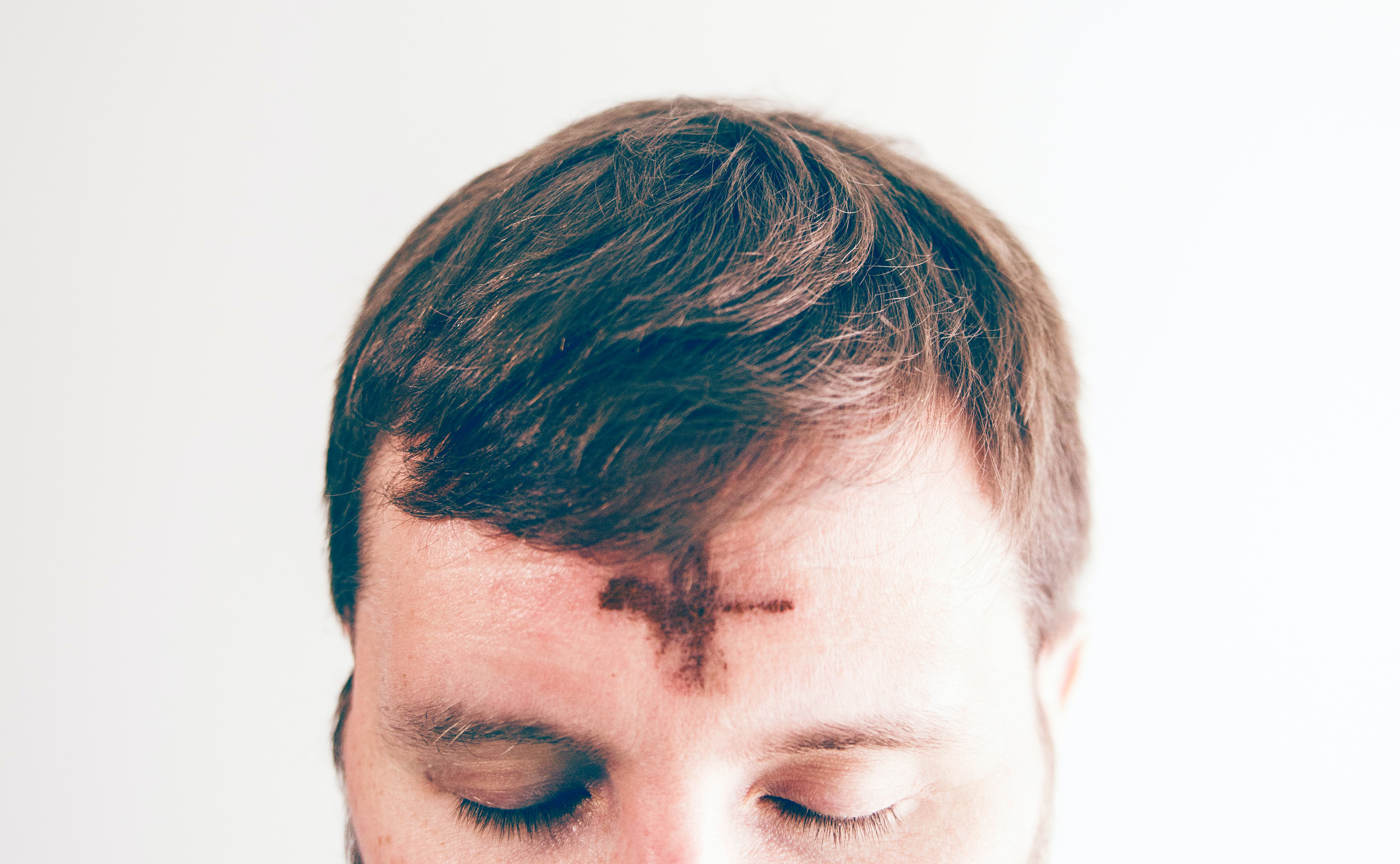 Man with Ashes on forehead